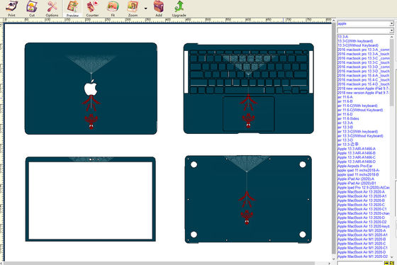 Machine de fabrication de peau pour ordinateur portable conçue pour un usage personnel et professionnel avec un ensemble complet de matériaux et un support logiciel
