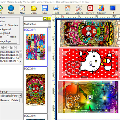 Programme A3 Mobile Skin Cutter Daqin Die Cut Sticker Maker Autocollants Diy