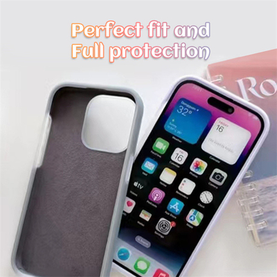 Couverture arrière Jelly Liquid Silicone Case de téléphone portable antichoc mobile pour Iphone PRO max 14/14PRO/14/13/13PRO