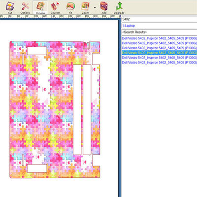 Machine de fabrication de peau pour ordinateur portable avec des modèles pour ordinateur portable et sans limite de coupe