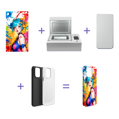 Équipement de sublimation de casque téléphonique personnalisation DIY Interface conviviale