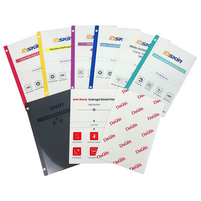 Protecteur d'écran 3D PVC personnalisé de haute qualité pour téléphone portable, autocollant de protection arrière imperméable avec matériaux en papier TPU brut